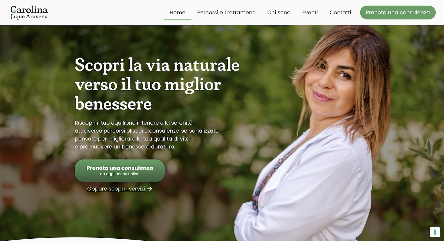 Realizzazione Siti Web E-Commerce 15 Screenshot del sito web di Carolina Jaque Aravena, cliente di ALOUD Marketing, web design e advertising
